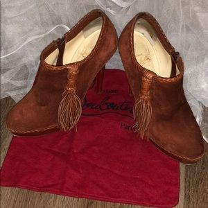 Louboutin ✨Suede Booties with Tassles✨